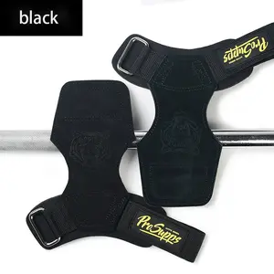 Wrist Straps for Weightlifting, 4mm Thick and Double Layered Leather Weight Lifting Wrist Straps for Deadlift and Powerlifting, Adjustable Neoprene Padded Gym Lifting Straps for Women Men, PROSUPPS Wrist Wraps for Weightlifting (Pair)