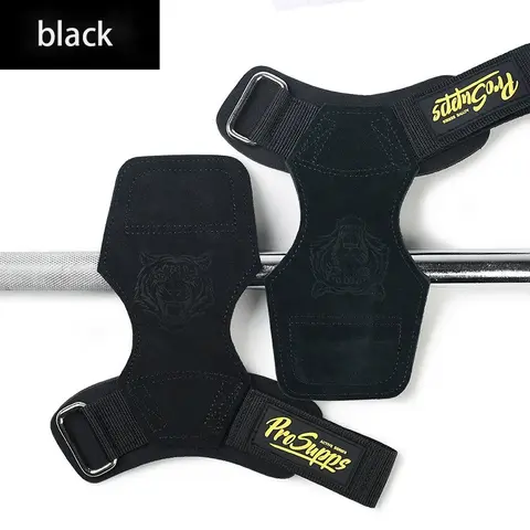 PROSUPPS Unisex Lifting Straps (Pair) - 4mm Thick Double-Layered Cowhide Leather, Adjustable Neoprene Padded, Breathable and Comfortable Sports Training Straps, Gym Stuff Accessories, Enhanced Power Grips for Deadlifts