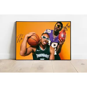 Anthony Edwards And Justin Jefferson Minnesota’s Coldest Poster Signature