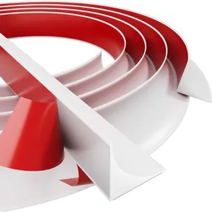 Flexible Quarter Round Decorative Strip - Self-Adhesive Silicone Caulk Strip for Floor Edges, Corners, Stairs, Cabinets, Baseboards, and Shoe Molding Decorative Strip for Bathroom/Kitchen/Living Room Windowsill, 118inch