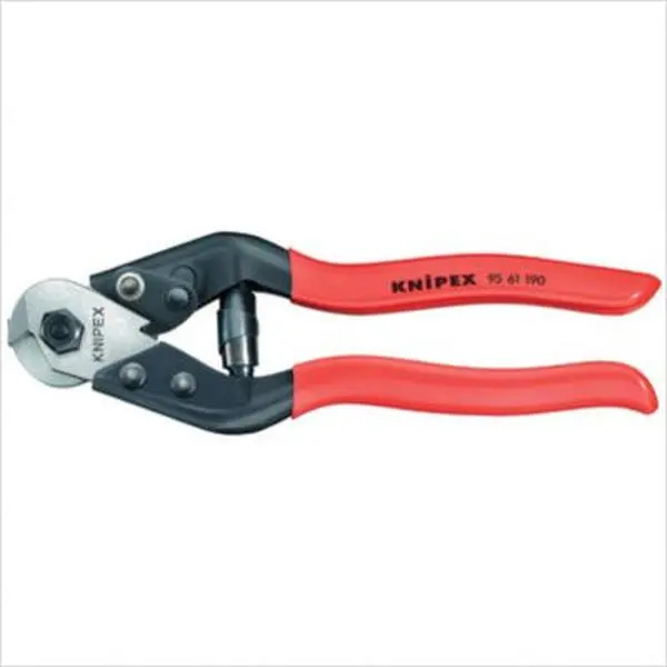 Knipex 5/32" Rod Iron Wire Rope Cutter, Heavy-Duty Hand Cutting Tool for Metal Trimming, Cutter Wire Cutters