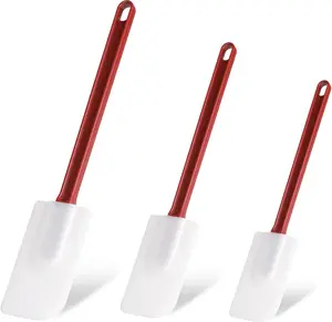 High Heat Spatula Set, 3 count (9.5/14/16Inches) - Commercial Rubber Spatula for Cooking