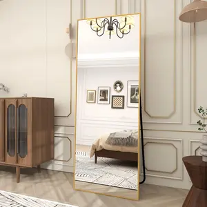 Full Length Mirror 64"x21", Standing Rectangle Floor or Wall-Mounted Mirrors for Living Room, Bedroom,