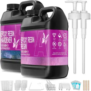 Epoxy  Kit 1.1Gallon,Newly Formulated  Clear Epoxy ,, Bubble-Free, Anti-Yellowing Art  that,Suitable for Casting, DIY,  Art, Molds, Easy to Mix 1:1 Ratio