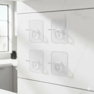 No-Drill Adhesive Shelving Bracket: Heavy Duty Anti-Slip, Space Saving, Reusable Mount for Wall, Closet, Kitchen, Bathroom Storage. Secure, Waterproof, Never Falls.