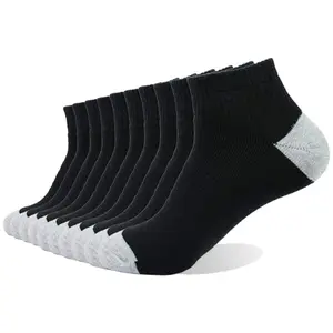 EnerWear 10P Pack Men's Cotton Moisture Wicking Cushion Low Cut Socks