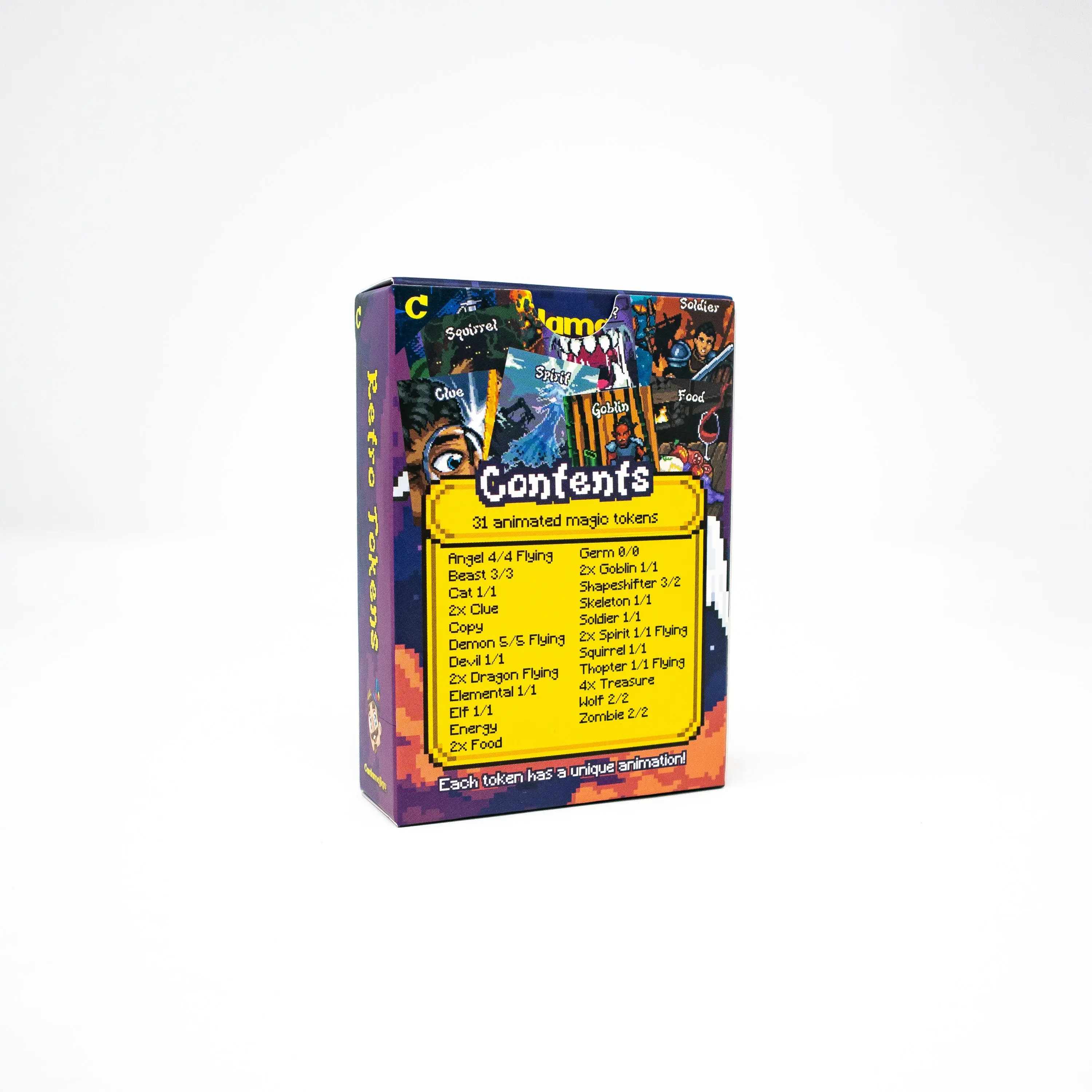 Retro Tilt-to-Animate Tokens - MTG Magic: The Gathering Accessories with Multiple Animation Features for Non-Sports Trading Card Games