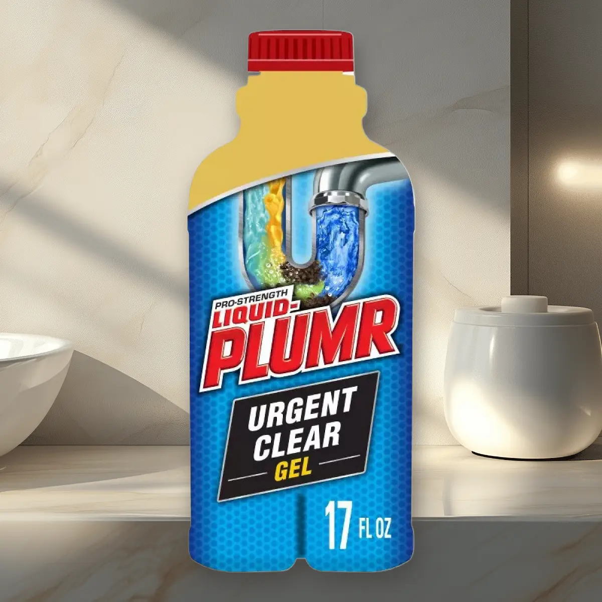 Liquid-Plumr Industrial Strength Urgent Clear, Liquid Drain Cleaner - 17oz