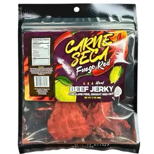 Carne Seca True Seca Beef Jerky 1.7 oz Salt and Pepper Flavor Authentic Bold Traditional Taste Rich Fiery Flavor Dry Spicy Snack