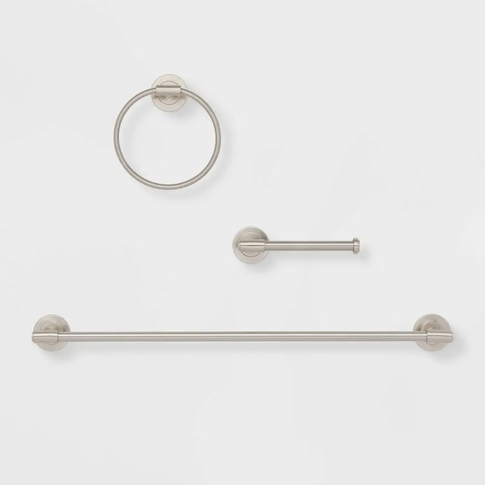 Clean Bath Hardware Set - Threshold: Zinc & Stainless Steel Includes Toilet Tissue Holder