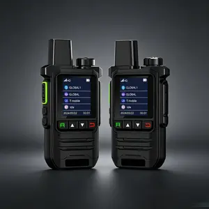 4G Global POC Walkie Talkie Unlimited Distance Range, One-Click PTT Two Way Radio with Free Gift SIM Card, Smart Noise Reduction HD Loud Speaker, Shock Dust Drop Scratch Resistant Rugged Body, Full Accessories, for Construction Security Business Teams