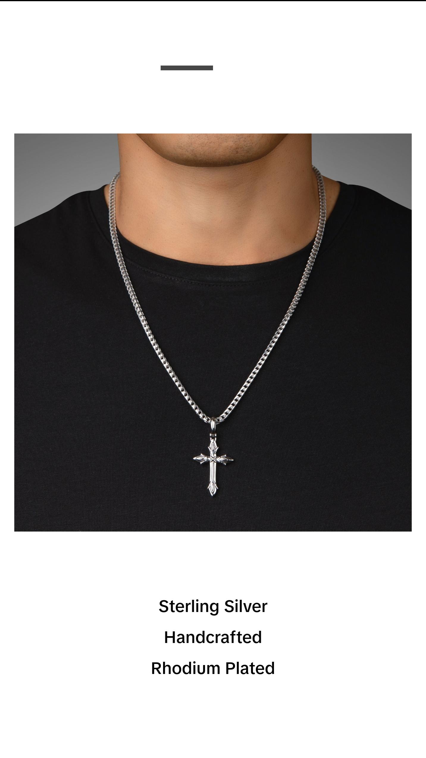 Courage, Silver Cross Pendant Courage, Silver Cross Pendant