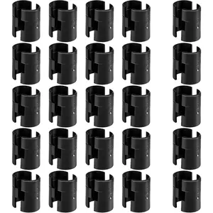 50 count Wire Shelving Shelf Lock Clips for 1"  - 25 Pairs of Shelving Sleeves Replacements for Wire Shelving System Plastic Accessories
