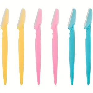 Manuel Eyebrow Trimmer, Portable Eyebrow Razor, Gentle Eyebrow Shaping Tool, Facial Hair Shaver with Cover, Handy Shaver for Daily Use, Handle