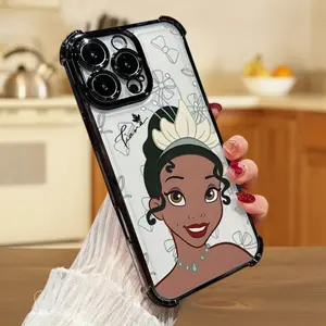 Tiana Princess Cartoon Phone Case Compatible with for iPhone 17 Air 16 15 14 13 12 11 Pro Max Plus Featuring a Transparent Soft Back for Drop Shockproof Protective