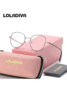 LOLADIVA 1 Piece Unisex Lightweight Design Anti Blue Light Full Frame Plano Glasses Suitable For Work Appropriate Frog Frame Plano Glasses
