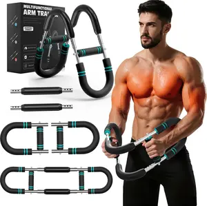 Chest Trainer for Men, 60-90LB Twister Arm Trainer, Adjustable 6 Levels, Arm & Chest Muscle Trainer with 2 Springs, Chest Clip Flex Bar, Arm Exercise Equipment for Chest Workout