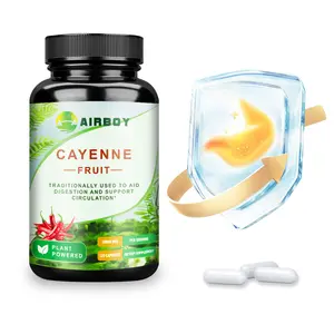 120 Airboy dietary soft capsules, with chili fruit extract, support digestive and blood circulation health.