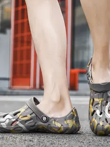 Men's Casual Beach Shoes, All-Season Eva Sandals, Breathable Hollow Out Slippers, Indoor Outdoor Wear, Student Friendly, Comfortable Footwear