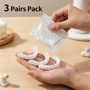 [3piece] 1-minute perfect smile, temporary teeth, naturally white and comfortable, smile mask, instantly improves self-confidence, maxillary dental accessories, creates perfect photogenic effect, oral protection