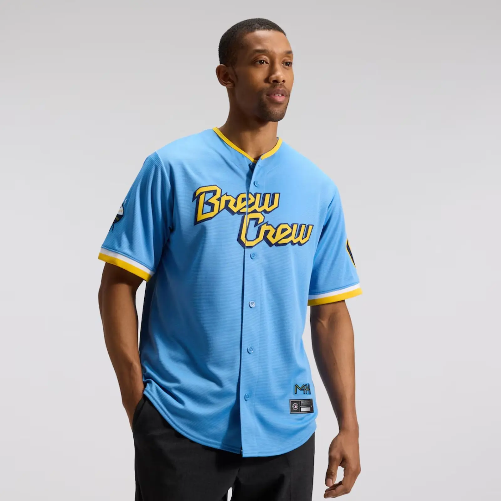 Baseball Milwaukee Brew Crew City Connect Edition Powder Blue Sport Shirt