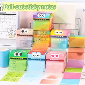 Random Color Pearl Sticky Note, 105pcs/set Clear Sticky Note, Pull Out Sticky Note Pad, Office Stationery & Supplies for School & Office, Self Adhesive Stickers, Sticker Sheets