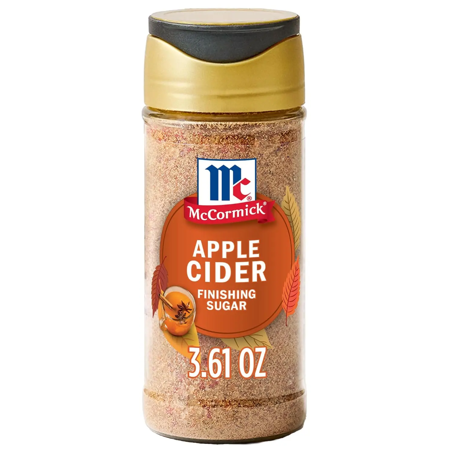 Finishing Sugar, Apple Cider, Limited Edition, Sweet Blend of Tart Apple and Warm Spices, For French Toast, Cookies, Muffins, Pancakes, Donuts, and More, 3.61 oz