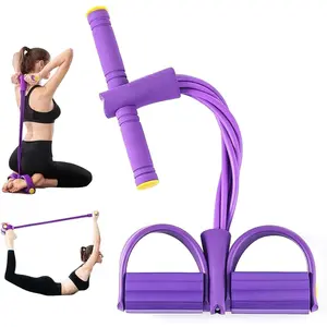 Adjustable Sit-Up Assist Resistance Bands - Pedal Ankle Puller for Abdominal Waist Training Home Fitness Equipment