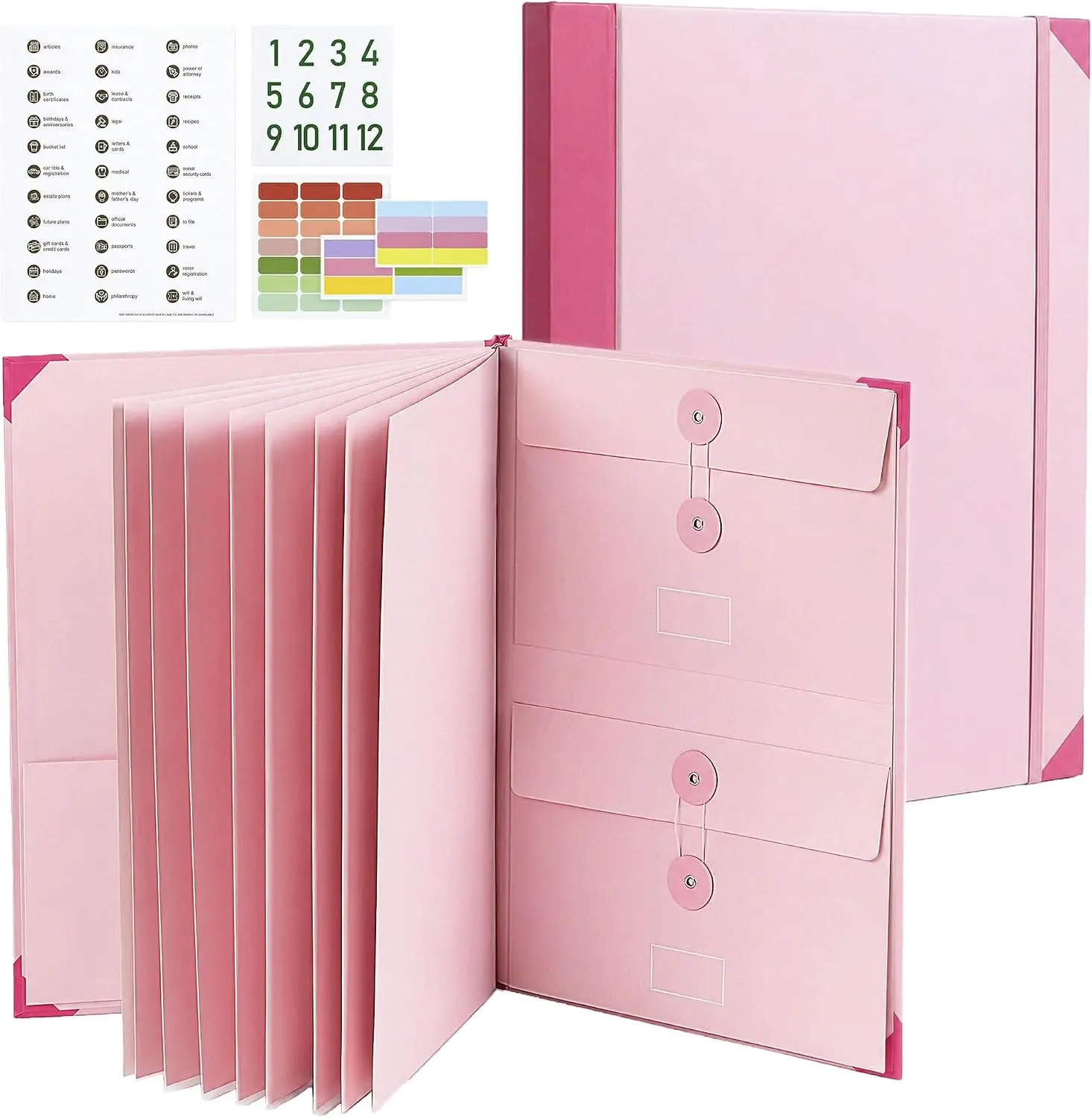 The  Book Document Organizer - Binder  Important Documents ith Labels and Pockets, Expanding File Folder  Birth Certificates, Passports & Wills, Family Emergency Binder, in Case I Die Binder End of  Planner