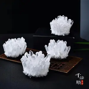 Natural Crystal Cluster Ornament for Feng Shui Enhancement