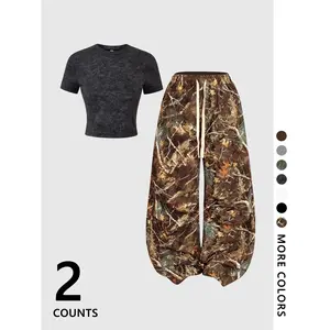 2026 Spring and Autumn Hot Girl Women's New High Waist Wide Leg Pants Loose and Skinny Hot Girl Floor Dragging Casual Pants Amazon