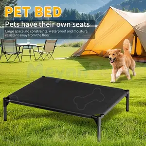[MeynnPet]  Pet Bed for Large Dogs/ Easy to Clean/Oxford Cloth Material or  Ventilated Mesh Material /Raised Pet Mats for Indoor & Outdoor Home/Durable Frame/ Elevated Dog Bed Hammock/Breathable Elevated Cooling Dog Bed outdoorfun