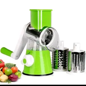 Household Hand-Cranked Roller Vegetable Cutter, Multifunctional Three-In-One Kitchen Vegetable Cutter, Which Can Shred And Slice Potatoes And Carrots.