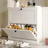 VOWNER Shoes Cabinet with 2 Flip Drawers for Narrow Entryway,Shoe Storage Cabinet Shoe Rack Organizer for Bedroom