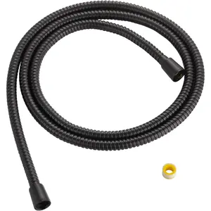 79 inches Kinkless Matte Black Flexible Stainless Steel Shower Hose - Replacement for Handheld Showerhead Hose (Matte Black)
