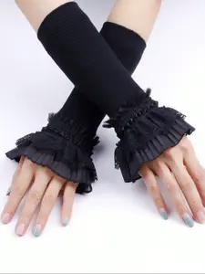 Lace Patchwork Sleeve Covers, Knitted Lace Fake Sleeves for Daily Wear, Stylish Arm Accessories for Women, Fashionable Casual