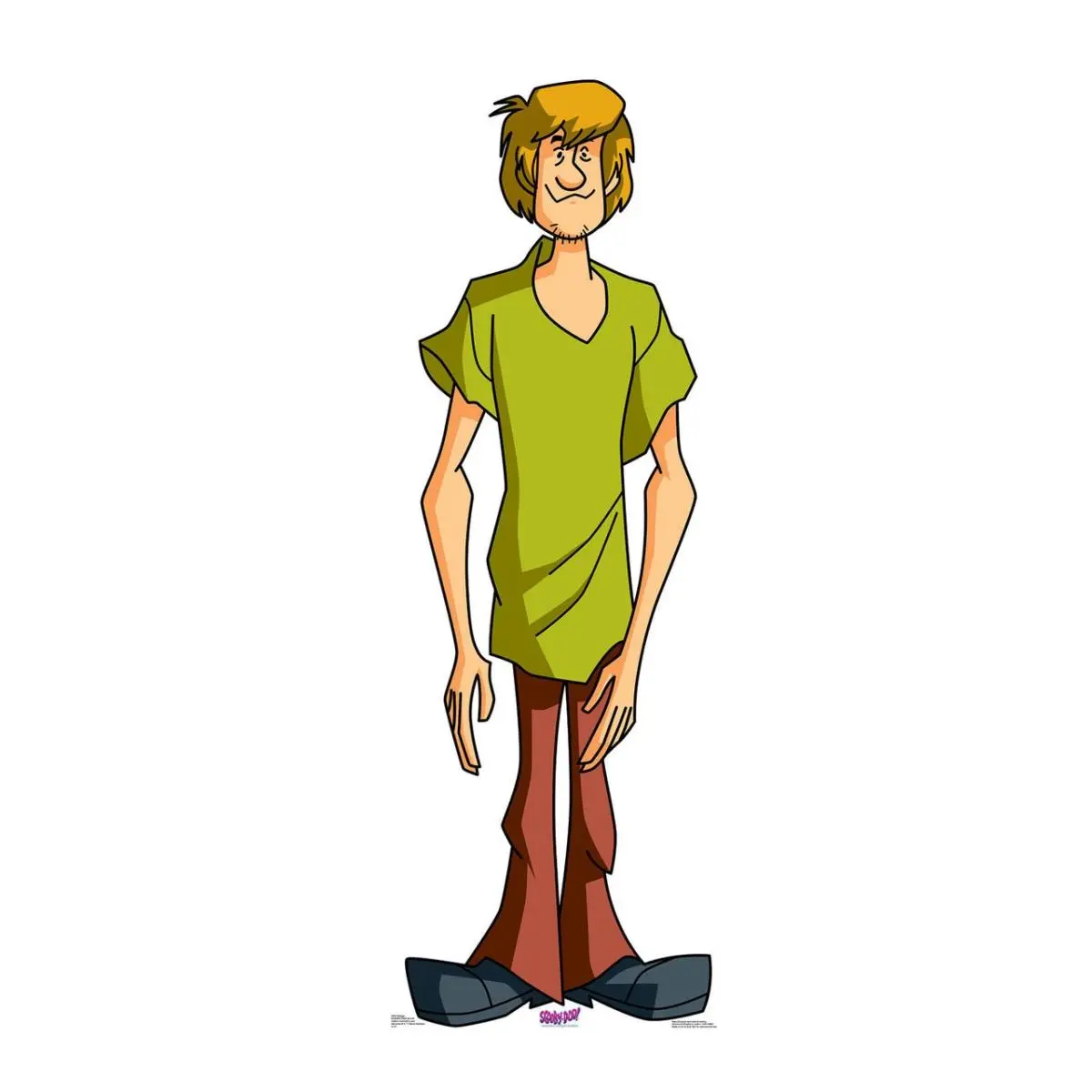212 MAIN Scooby-Doo Mystery Incorporated Shaggy Cardboard Cutout - 72x25 in. Large Home Decor, Single-side Print, Stand-up Easel, Advanced Graphics Photo Prop for Character-themed Displays