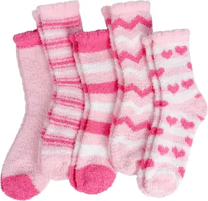 Ginmewrae Fuzzy Socks for Women, Warm Cozy Fluffy Thick Plush Sleeping Slipper Socks Stocking Stuffer Gifts