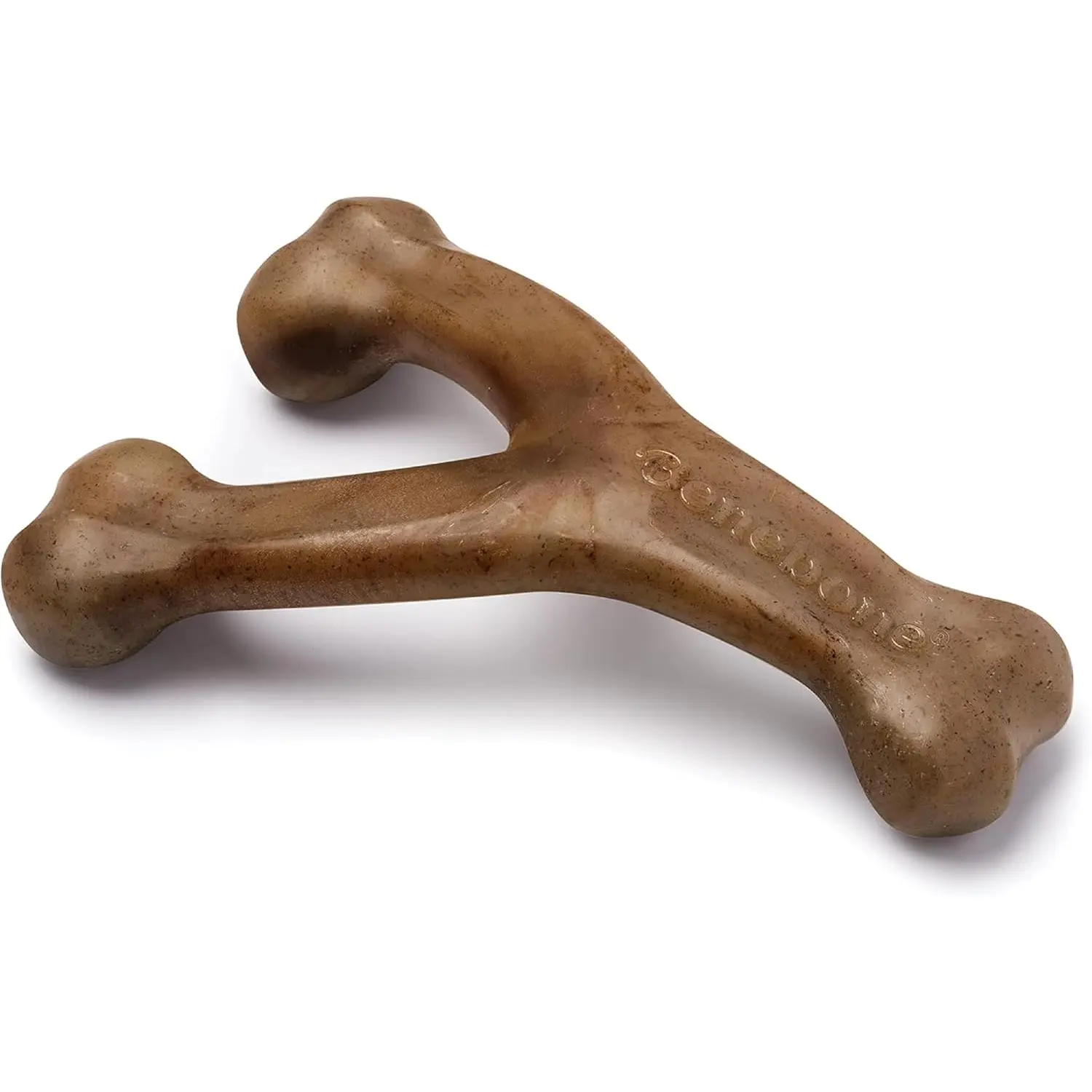 Benebone Wishbone Durable Dog Chew Toy for Aggressive Chewers, Real Bacon, Made in USA, Medium 1 month and up