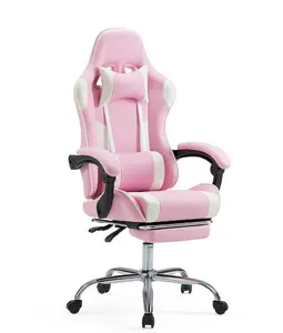 Ergonomic Gaming Chair With Headrest And Lumbar Pillow,Height Adjustable With 360°-Swivel Seat