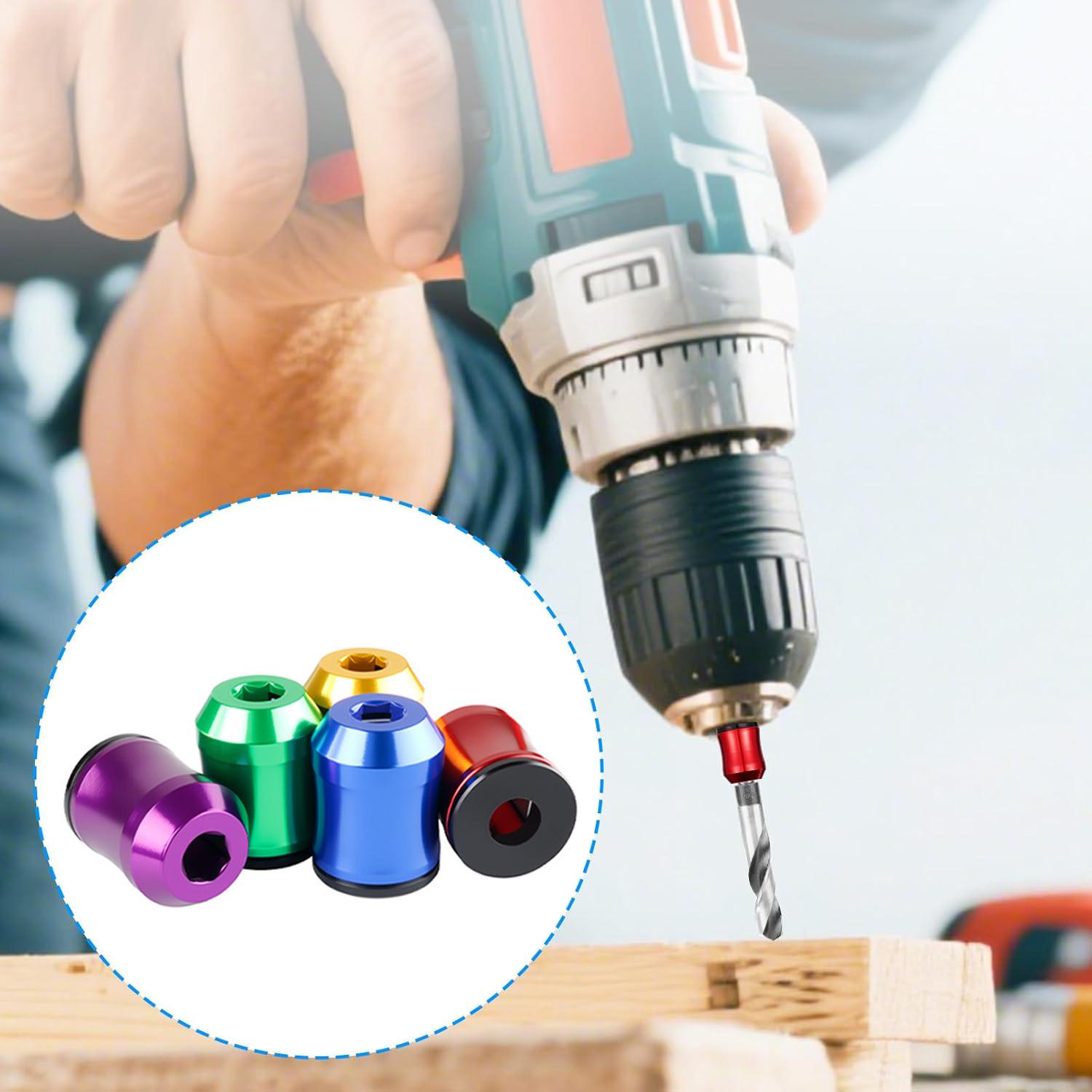 Universal 1/4 Inch Magnetic Screw Ring Holder, Removable Magnetic Drill Bit Holder for Hex Screwdriver & Power Tools