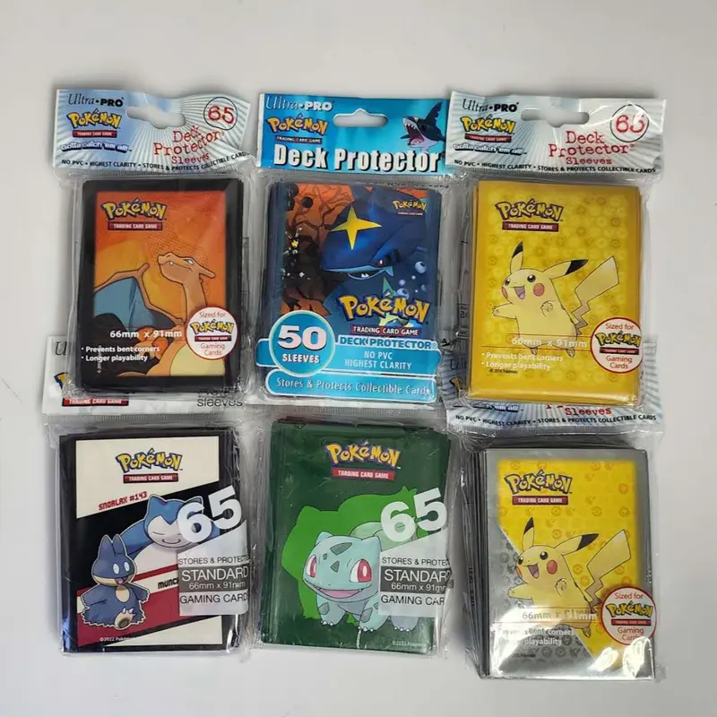 plastic pokemon card holders 50 Pockets Trading Card Sleeves Binder, Baseball Card Binder Sleeves f –  Card collections store main image 0