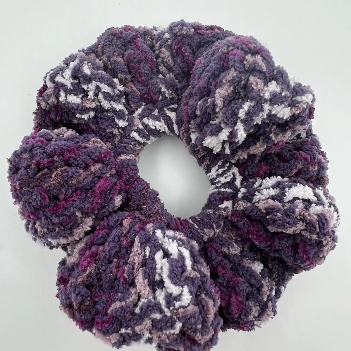 Purple Variegated Crochet Spa Scrunchie for Hair Accessories Collection