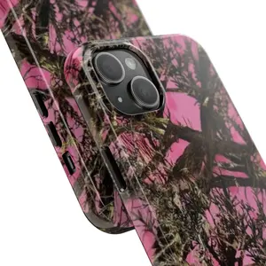 Coquette Pink Realtree Camo Tough Phone Case, Gifts for Her, Hunting Gift, Camo Phone Case for iPhone 16 15Pro, 14, 13, 12, 11, 8, XR Mini, Pro Max, Plus Accessories Protection Aesthetic Protector Compatible with Samsung Galaxy S25