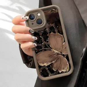 Trendy Leopard Butterfly Phone Case, Fits iPhone 17/16/15/14/13/12/11 Pro Max/XR/XS/XS Max/7/8 Plus, Perfect Gift for All