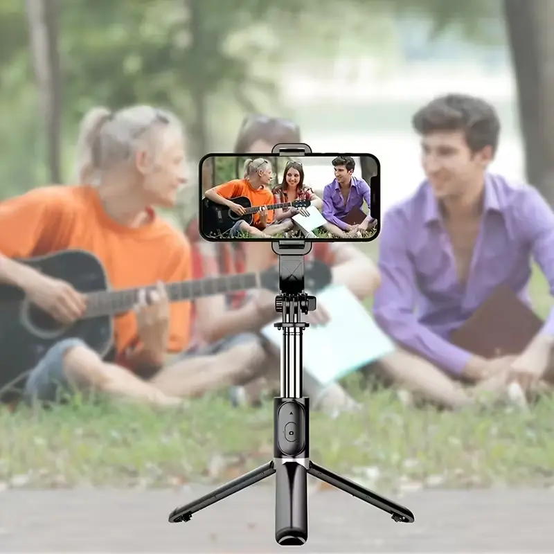40″ Extendable Selfie Stick Tripod with Wireless Remote & 360° Rotating Phone Holder for Photos, Videos & Live Streaming