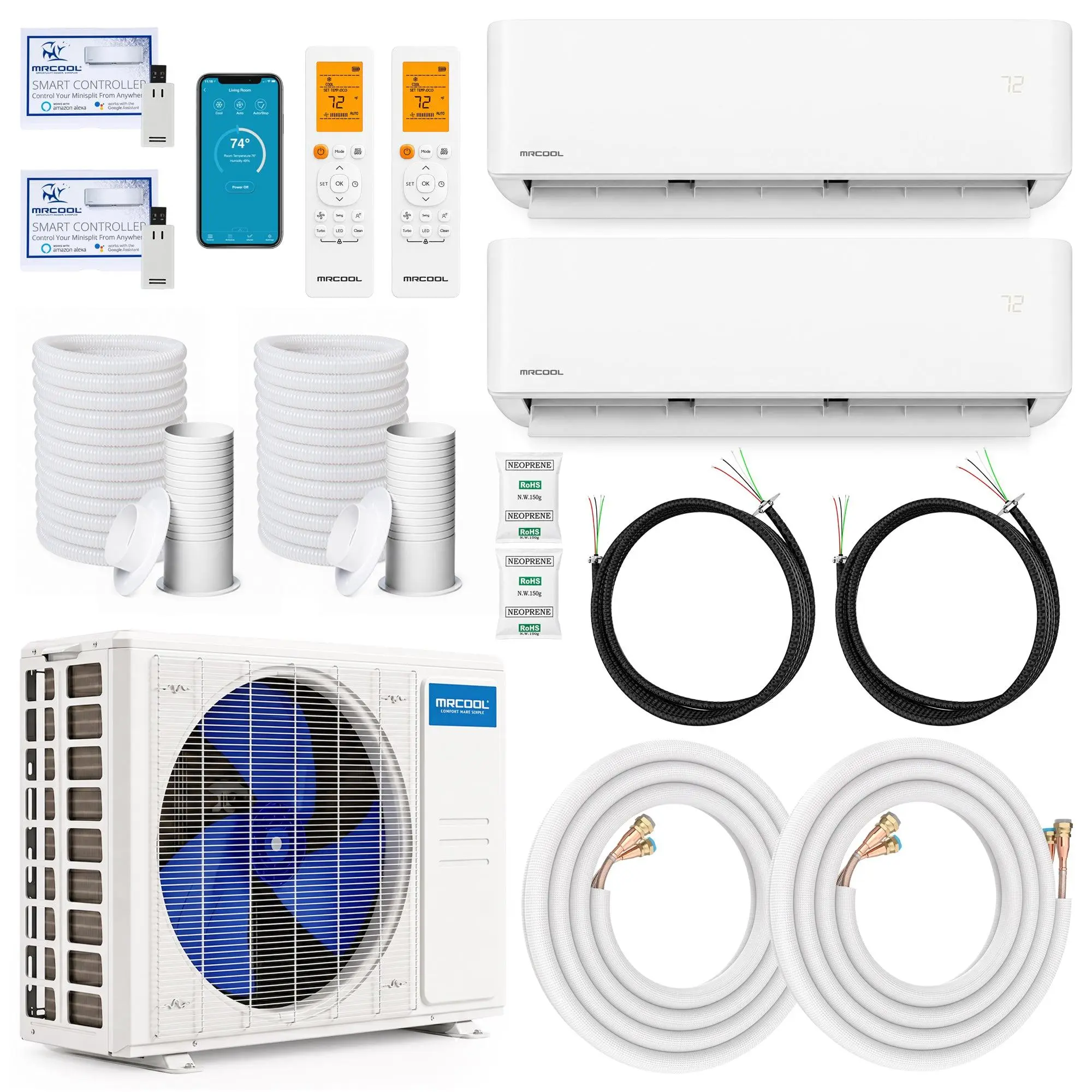 MRCOOL DIY 5th Gen 18K BTU Multi-Zone Ductless Mini Split Air Conditioner, White MRCOOL DIY 5th Gen 18K BTU Multi-Zone Ductless Mini Split Air Conditioner, White