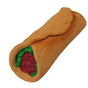 Schoochie Pet  Premium Stuffed Latex Late Night Burrito Toys- 7.5 in.