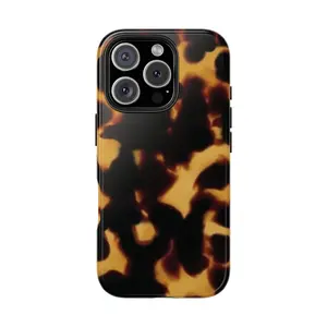 Tough Phone Cases Tortoise Shell iPhone Case with Lexan Plastic for Extreme Strength & Durability Shock Absorbing Rubber Liner UV Protection Stylish Glossy Finish