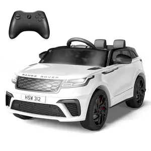 【GARVEE】12V Licensed Land Rover Electric Ride-On Car for Ages 3+, Featuring Remote Control, LED Lights, Built-In Music, Rocking Function, and Pull Rod for Enhanced Fun and Safety